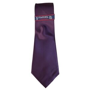 Stafford Big & Tall Purple Silk‎ Stain Resistant Necktie Tie